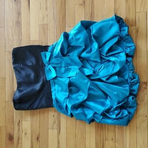 Trixxi Teal Homecoming Short Formal Dress